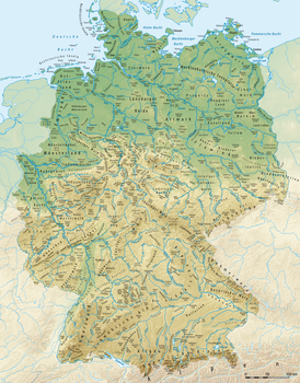 mapa: Geografía de Alemania