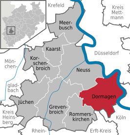 Kaart van Dormagen
