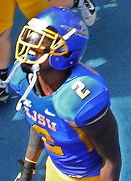 Ihenacho in September 2011 with San Jose State. Duke Ihenacho.jpg