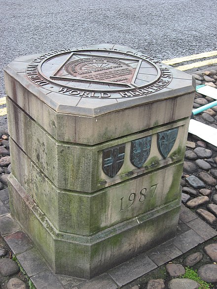 Durham World Heritage marker