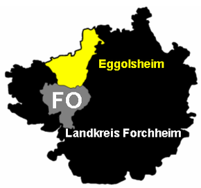 Poziția Eggolsheim pe harta districtului Forchheim