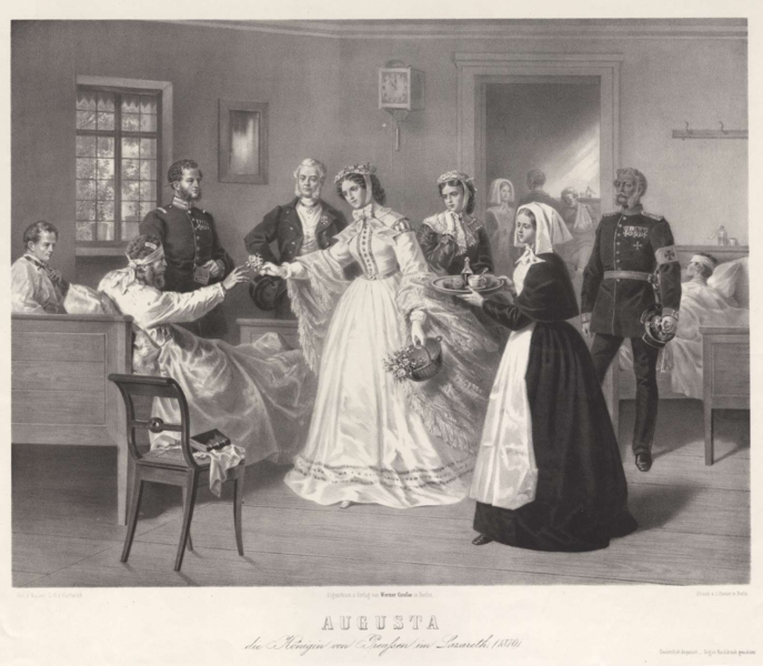 File:Einblattdruck Augusta, die Königin von Preussen im Lazareth, 1870.png