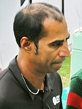 ICC elite panelist umpire Enamul Haque Moni in Sher-e-Bangla Cricket Stadium, Dhaka in January 2009