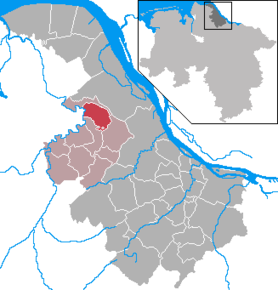 Poziția Engelschoff pe harta districtului Stade