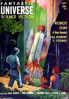 "Rain, Rain, Go Away" was originally published in the September 1959 issue of Fantastic Universe. Fantastic universe 195909.jpg