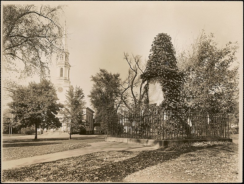 File:First revolutionary monument at Lexington Battle Field, by Leon Abdalian, October 19, 1929, from the Digital Commonwealth - commonwealth fj236m78t.jpg