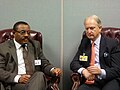 Foreign Office Minister Henry Belligham met Ethiopian Foreign Minister Ato Hailemariam Desalegn in New York on 23 September 2011 (6175768174).jpg