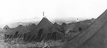 Personnel tents at Fort Glenn Army Air Base, May 1942 Fort Glenn AAF - May 1942.jpg