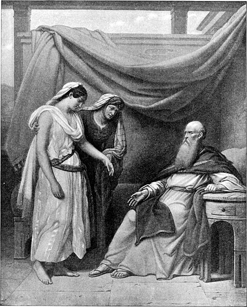 Abraham, Sarah and Hagar, imagined here in a Bible illustration from 1897.