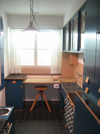 A "Frankfurt kitchen" in the version of 1926 in an Austrian museum