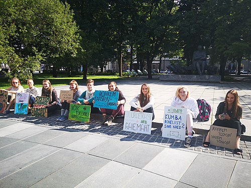 Fridays for future, strike for climate in Tallinn