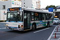 船橋バスカラー 船橋バスのノンステップバスカラーをそのまま使用したもの いすゞ・エルガ（船橋新京成バス、船橋バスからの移籍車）