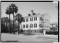 GENERAL VIEW FROM SOUTHEAST - William Washington House, 8 South Battery Street, Charleston, Charleston County, SC HABS SC,10-CHAR,131-9.tif