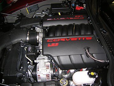 GM LS3 Engine in a 2008 Chevrolet Corvette GM LS3 Engine.jpg