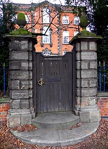 Stone gate piers with acorn finials Gate piers.JPG