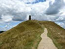 Glastonbury Tor with the 14th century church tower