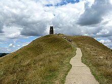 The last few yards of the concrete path up the Tor. Glastonbury tor (the final climb) arp.jpg