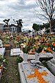 Graves and church at San Andres Mixquic