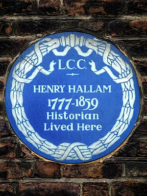 HENRY HALLAM 1777-1859 Historian Lived Here.jpg
