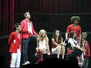Hudgens, Ashley Tisdale, Lucas Grabeel, Corbin Bleu and Monique Coleman at the High School Musical: The Concert (6 December 2006)