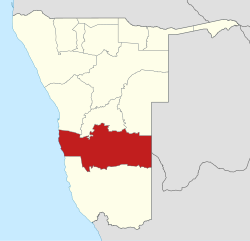 Standort der Hardap-Region in Namibia