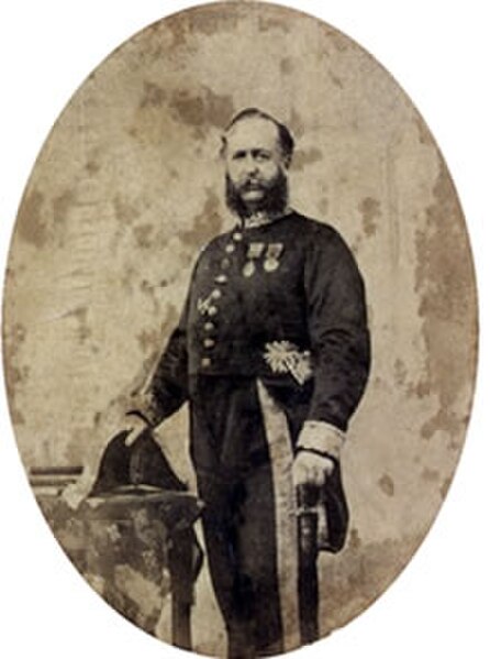 The official picture of Sir Harry Ord as the Governor of the Straits Settlements