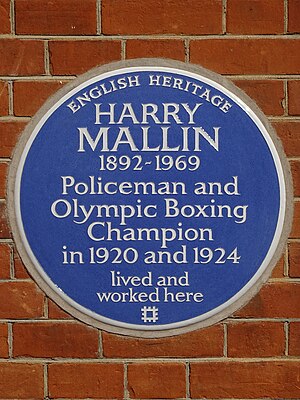 Harry Mallin 1892-1969 Policeman and Olympic Boxing Champion in 1920 and 1924 lived and worked here.jpg