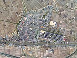 2009年の空中写真。東側にさらにニュータウンが広がっている。 国土交通省 国土地理院 地図・空中写真閲覧サービスの空中写真を基に作成