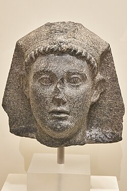 Head of a statue of Ptolemy VII at the National Archaeological Museum of Athens on October 26, 2021.jpg