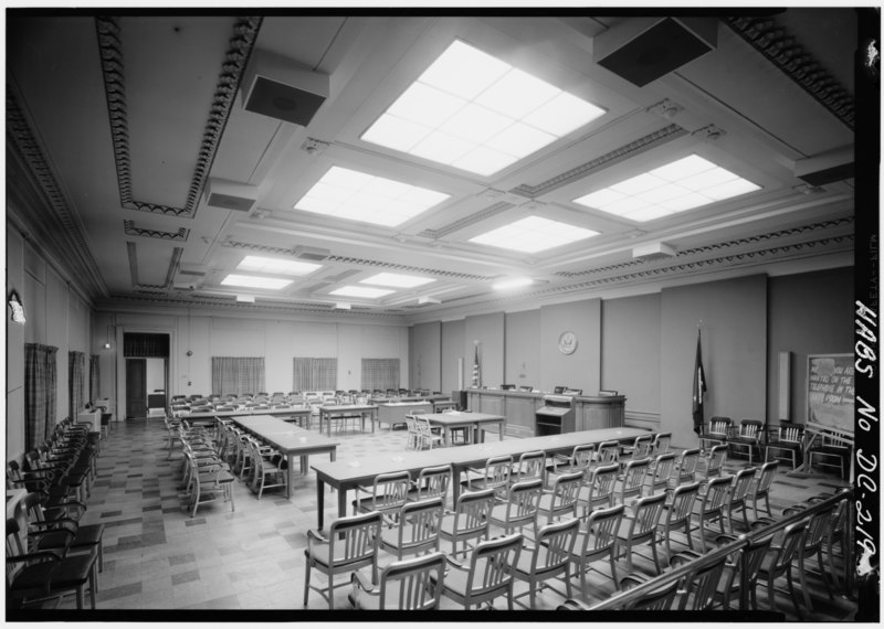 File:Historic American Buildings Survey Ronald Comedy, Photographer July 1969 UPPER PART OF DEAD-LETTER OFFICE (NOW HEARING ROOM, THIRD FLOOR) - United States General Post Office, HABS DC,WASH,176-24.tif