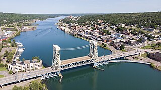 Portage Lake Lift Bridge Bridge in Michigan