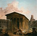 Hubert Robert - La Maison Carrée, las Arenas y la Torre Magne en Nimes - WGA19601.jpg