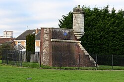 Part of the former Hull Citadel in Victoria Dock Village in Kingston upon Hull. This was relocated from East Park to its present site some forty or so years ago.