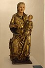 Vierge assise à l'Enfant, dite Notre-Dame de la vignette (art mosan, vers 1250-1260, en chêne polychrome).