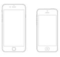 Größenvergleich zwischen iPhone 6 (links) und iPhone 5 (rechts)