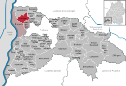 Läget för Ihringen i Landkreis Breisgau-Hochschwarzwald