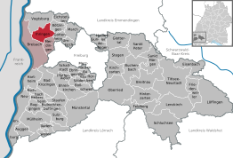 Kaart van Ihringen