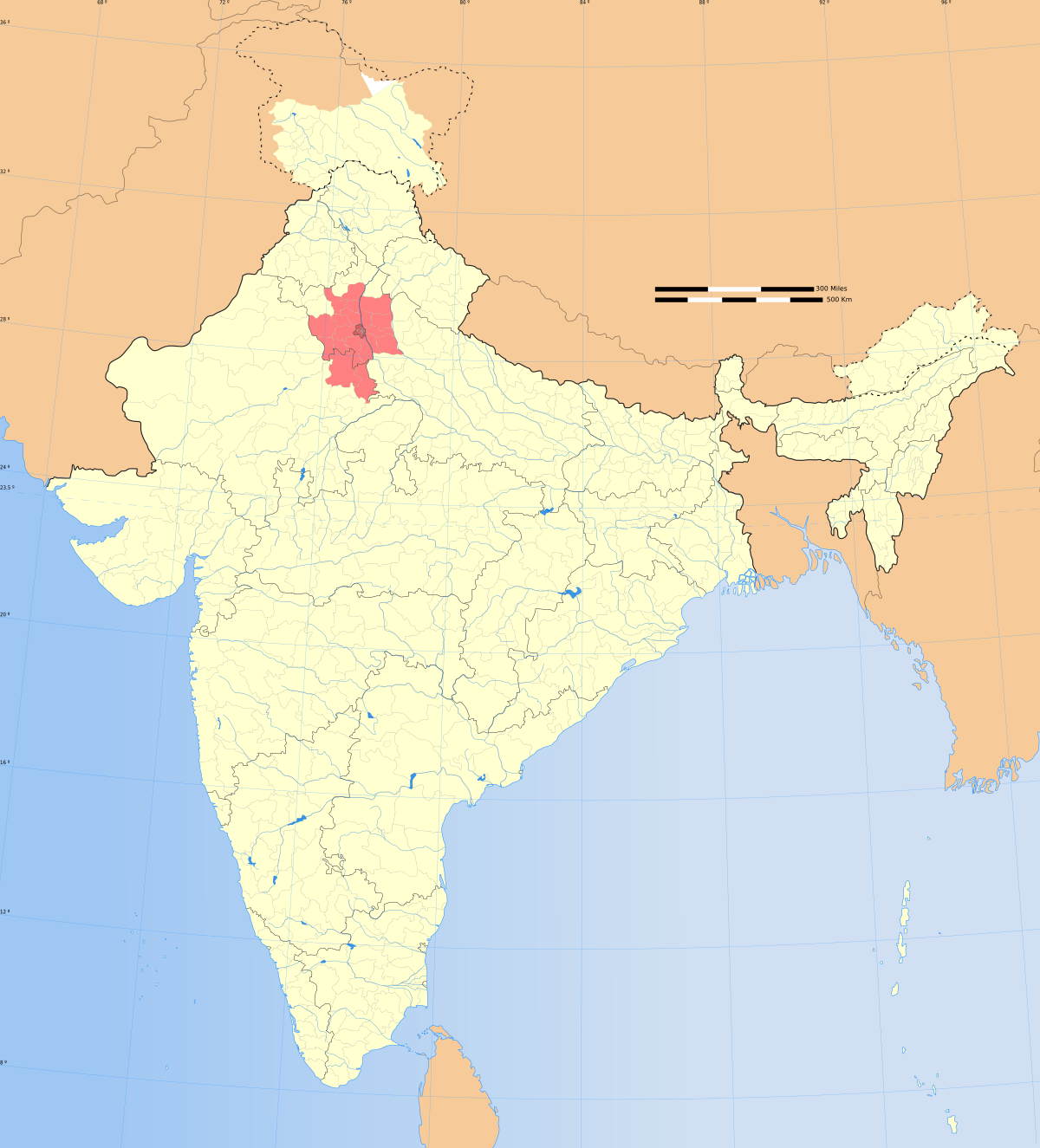 Location Of Delhi In India Political Map National Capital Region (India) - Wikipedia