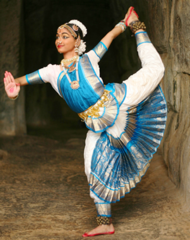 Nataraja pose in Bharatanatyam classical Indian dance