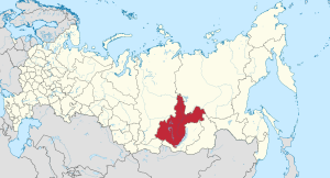 Irkutskin alue Venäjällä ja kaupungin sijainti alueella