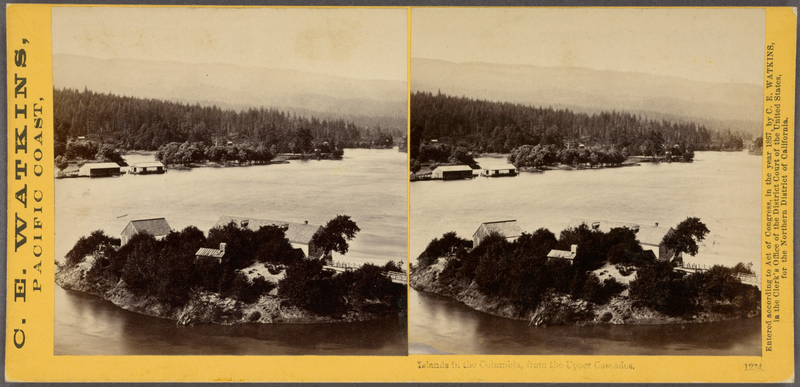 File:Islands in the Columbia, from the Upper Cascades, by Watkins, Carleton E., 1829-1916 4.png