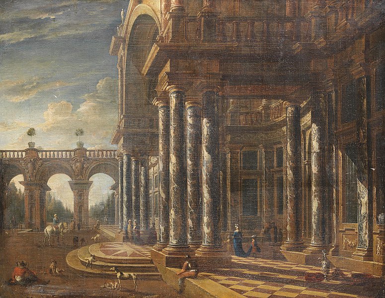 File:Jacobus Ferdinandus Saey - Figures in the courtyard of a palace.jpg