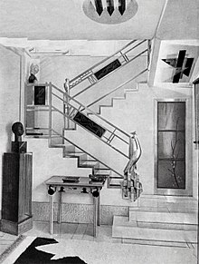 Jacques Doucet's hôtel particulier stairs, 33 rue Saint-James, Neuilly-sur-Seine, 1929 photograph by Pierre Legrain.jpg
