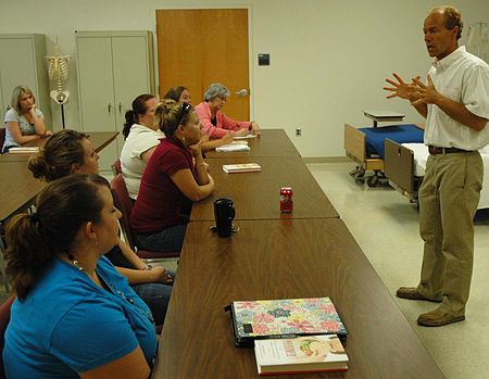 Jeff benedict speaks to Rockbridge practical nursing students.jpg