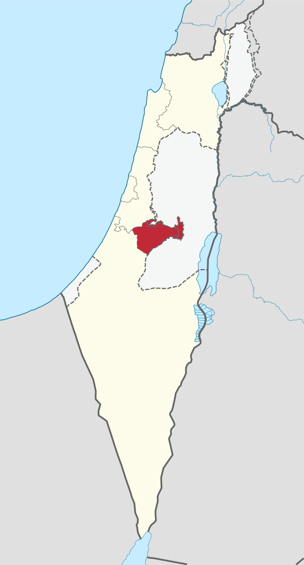 Jerusalem District in Israel (+disputed).svg