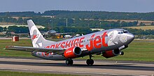 A Jet2.com Boeing 737-300 in the former livery