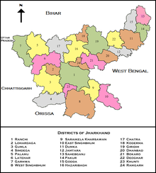 Die Distrikte Jharkhands