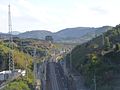 English: A section of the Yuxi-Mengzi Railway seen from the highway overpass over