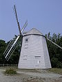 Judah Baker windmill, backside, built 1791, locate on River Street, South Yarmouth, MA.