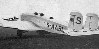 Junkers S 36 photo from L'Aeronautique December,1927 Junkers S 36 left rear L'Aeronautique December,1927.jpg